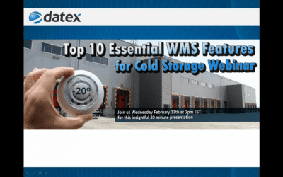 Datex Top 10 Essential WMS Features for Cold Storage Webinar