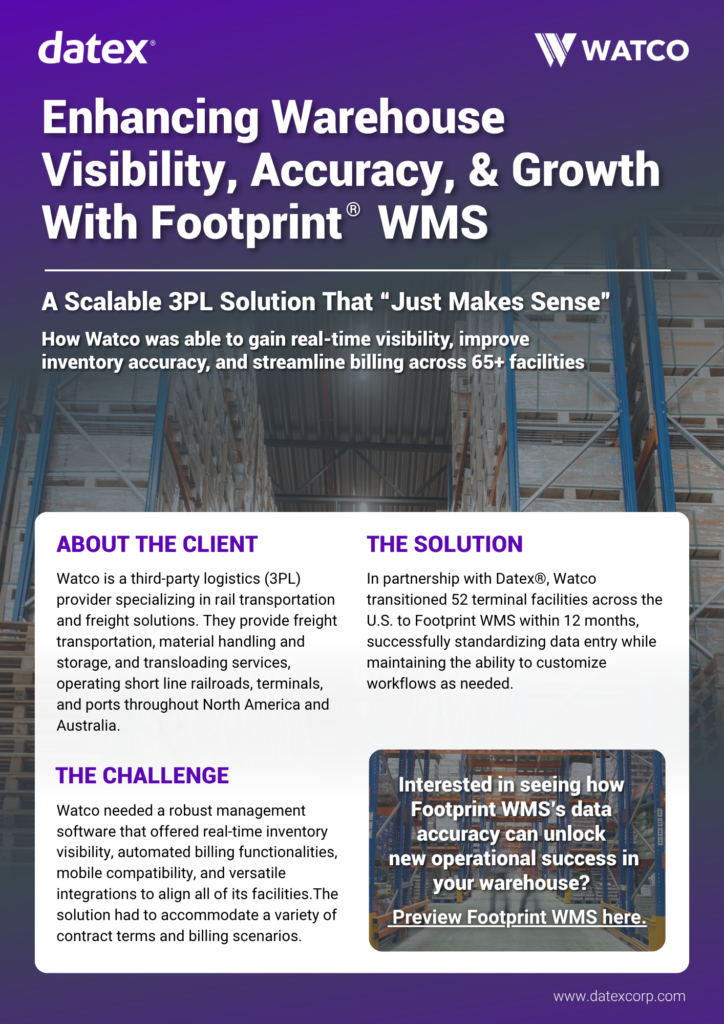 3PL WMS at Scale | Watco Standardizes 65 Facilities | Datex