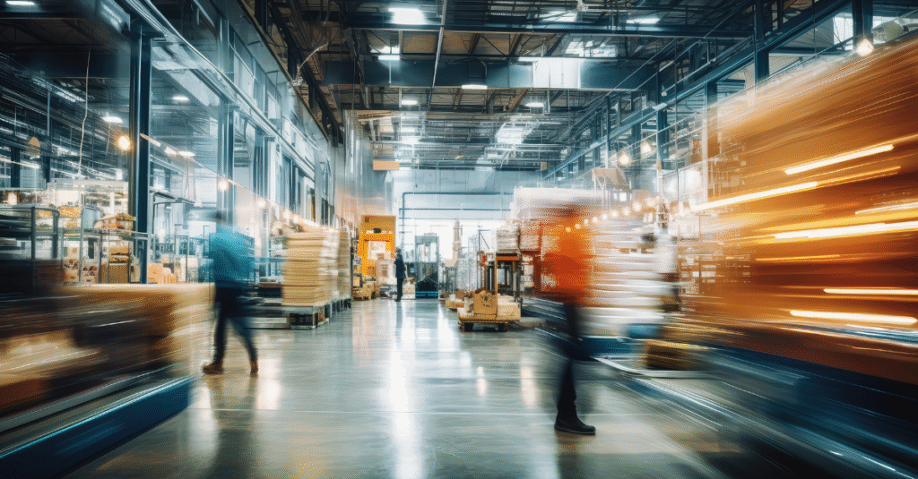 Motion Blurred Interior Warehouse