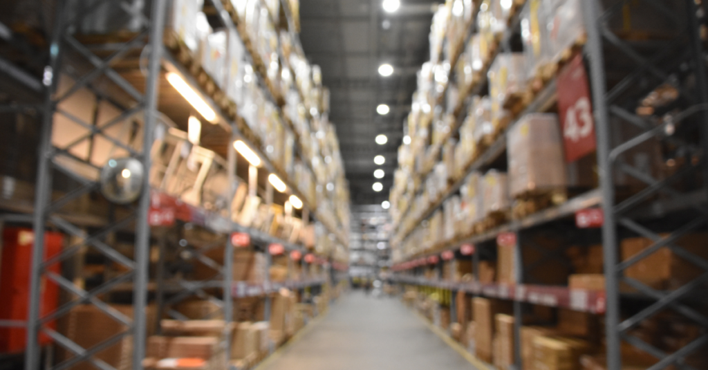 modern warehouse blurred