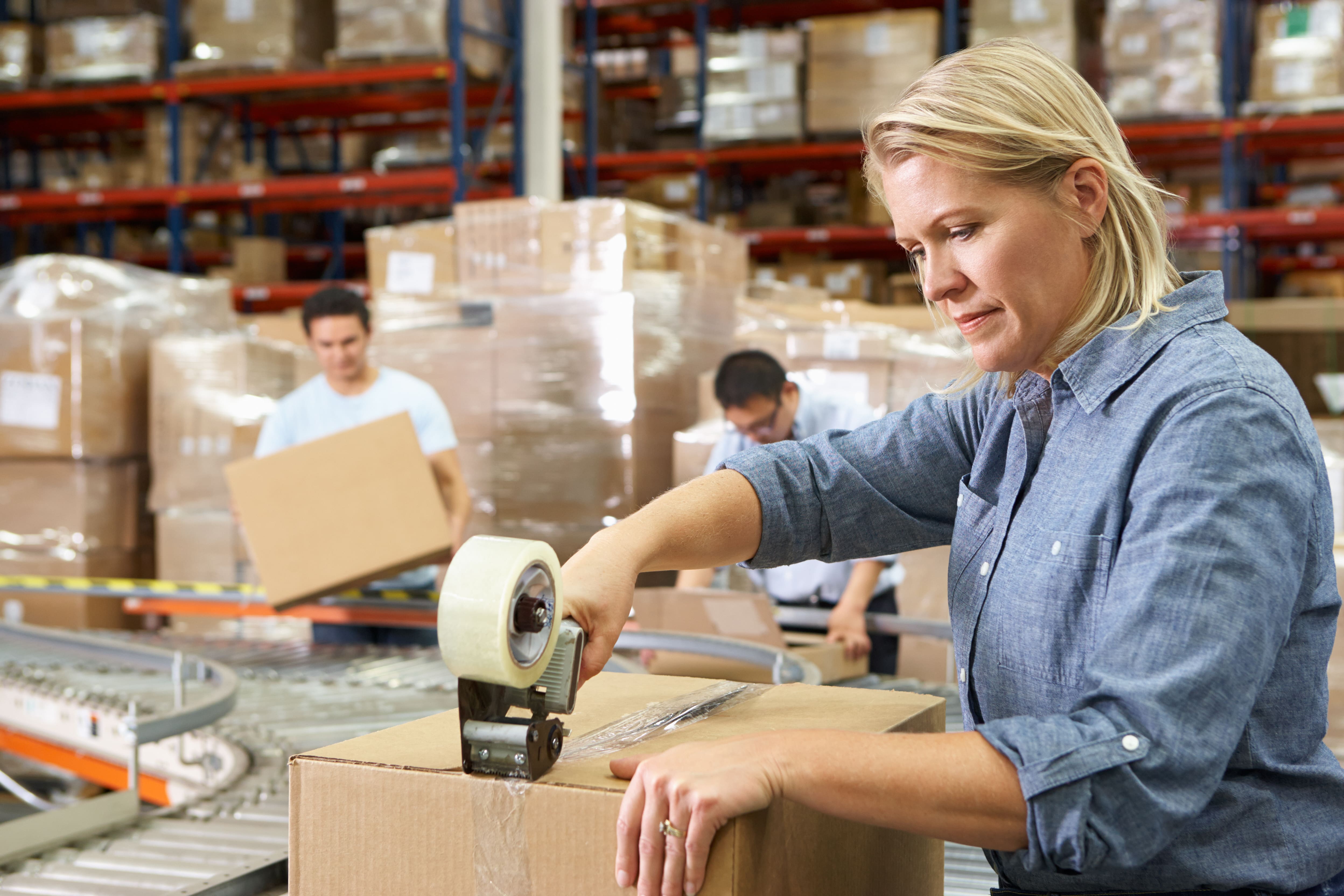 Workers In Distribution Warehouse